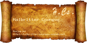 Halbritter Csongor névjegykártya