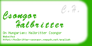 csongor halbritter business card